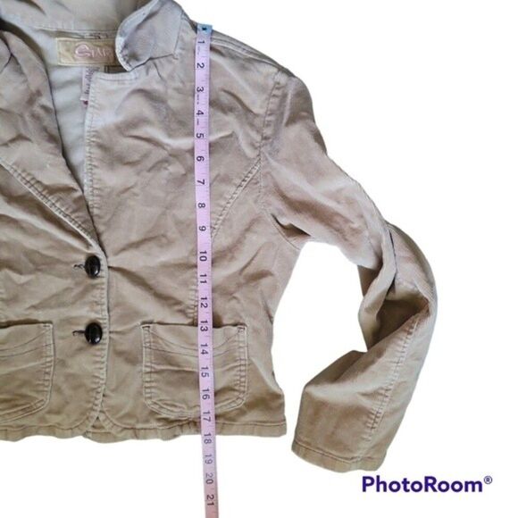 Y2K STAR CORDUROY BUTTON FRONT JACKET - M - Picture 6 of 8